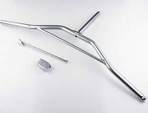 Handlebars set - silver paint (Jawa 50 Pionyr 20 21 23) / 