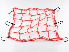 Elastic luggage net 50x50cm - red (Jawa CZ Simson) / 