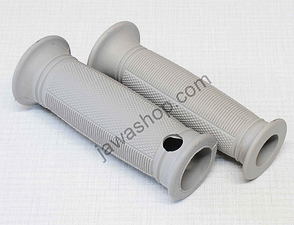 Grip L+R set - grey (Jawa 250 350 Perak, CZ) / 