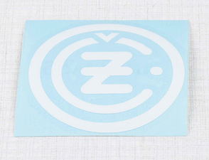 Sticker "CZ" 50mm - white (CZ 125 175 250 350) / 