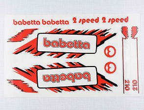 Sticker set Babetta - red (Jawa 50 Babetta 210) / 