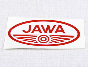 Sticker logo Jawa 97x49mm - red/white (Jawa) / 