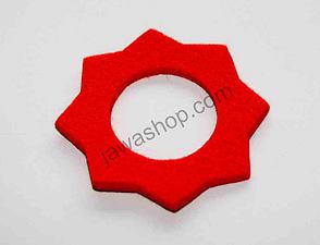 Felt pad of fuel tank filler cap - red (Jawa S11) / 