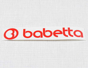 Sticker Babetta 135x25mm - red (Jawa 50 Babetta 207 210) / 