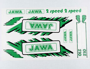 Sticker set JAWA - green (Jawa 50 Babetta 210) / 