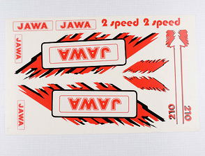 Sticker set JAWA - red (Jawa 50 Babetta 210) / 