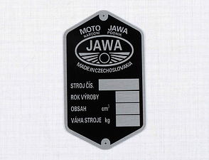 Type plate - printed (Jawa Perak) / 