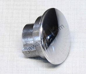 Twist grip (handlebars) Plug - right, polished (Jawa CZ 125 175 250 350) / 