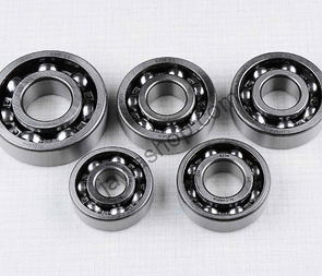 Ball bearing of engine set - 5pcs (CZ 175 scooter 502) / 