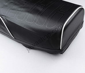 Seat cover black with white line (Jawa 350 634) / 