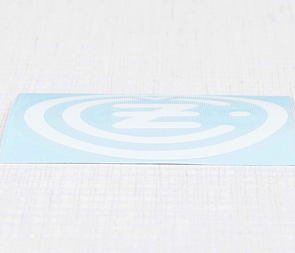 Sticker "CZ" 50mm - white (CZ 125 175 250 350) / 