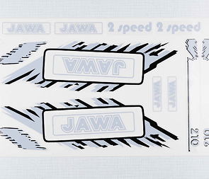 Sticker set JAWA - grey (Babetta 210) / 