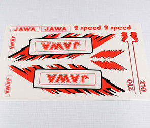 Sticker set JAWA - red (Jawa 50 Babetta 210) / 