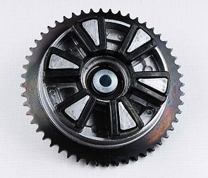 Rear chain wheel - 52t, complete (Jawa 350 634 638 639 640) / 