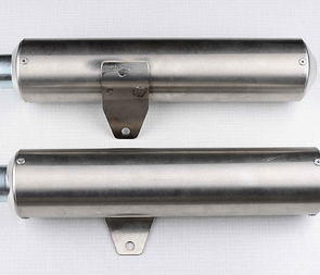 End part of double chamber exhaust silencer L+R set (Jawa 350 640) / 
