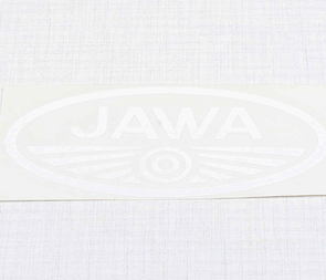 Sticker logo Jawa 100x50mm - white (Jawa) / 