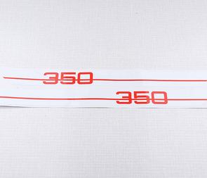 Side box sticker "350" - set (Jawa 350 634) / 