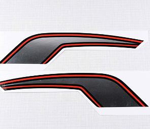 Fuel tank sticker set - silver / red / black (CZ 350 472) / 