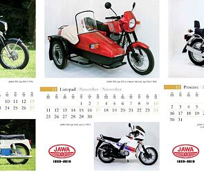 Calendar 2019 / 90th anniversary - wall 420x600mm (Jawa CZ 125 175 250 350) / 