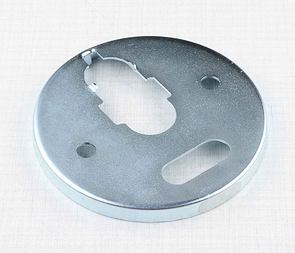 Bottom of speedo / tachometer cover - zinc (Jawa 350 634 638 639) / 