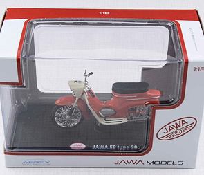 1:18 scale model Jawa 50 Pionyr type 20 - LIGHT RED / 