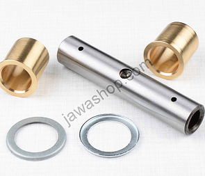 Axle of rear swing fork set - brass (Jawa 250 350 Kyvacka Panelka) / 