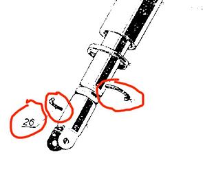 Lock of rear shock spring (Jawa CZ 125 175 250 350) / 