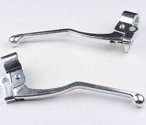 Brake and clutch lever set with clamp (CZ 125 175 476-488) / 