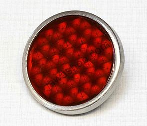 Reflector in tin 51mm with bolt - red (Jawa, CZ) / 
