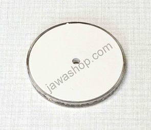 Circle reflector 62mm with hole - white (Jawa, CZ) / 