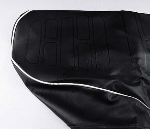 Seat cover black with white line (CZ 250 350 471 472) / 