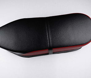 Seat black / red side - flat (Jawa CZ 250 350 Panelka) / 