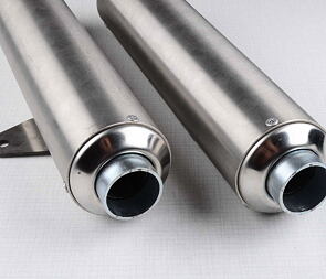 End part of double chamber exhaust silencer L+R set (Jawa 350 640) / End part of double chamber exhaust silencer L+R set (Jawa 350 640) /