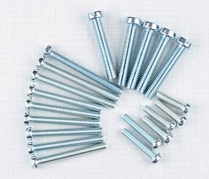 Engine bolt pack - 20 pcs (Jawa 634, Bizon, CZ) / 