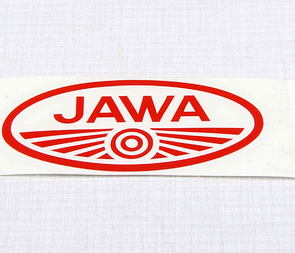 Sticker logo Jawa 100x50mm - red (Jawa) / 