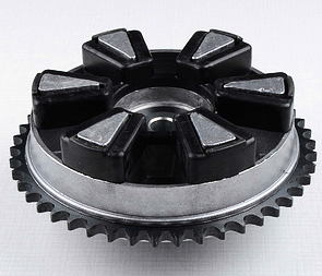 Rear chain wheel - 46t, complete (Jawa 250 350 Panelka) / 