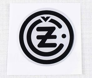 Sticker "CZ" 50mm - white / black (3D) (CZ 125 175 250 350) / Sticker "CZ" 50mm - white / black (3D) (CZ 125 175 250 350) /