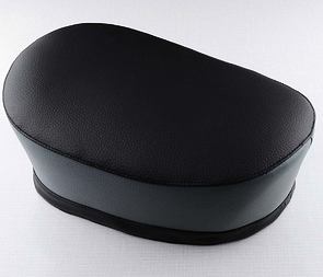 Seat black / grey (leatherette) (Jawa 50 Pionyr 555) / 
