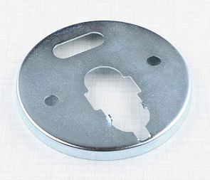 Bottom of speedo / tachometer cover - zinc (Jawa 350 634 638 639) / 