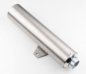 End part of double chamber exhaust silencer - left (Jawa 640) / 