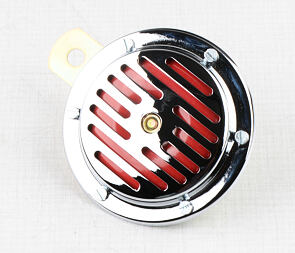 Electric horn 6V d100mm - red (Jawa CZ 250 350 Panelka) / Electric horn 6V d100mm - red (Jawa CZ 250 350 Panelka) /