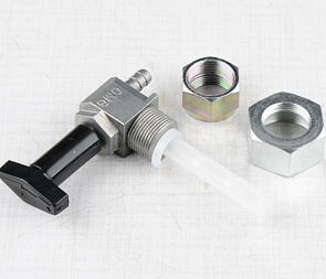 Fuel tap - sideways outlet - black (Jawa 50 Simson) /  Fuel tap - sideways outlet - black (Jawa 50 Simson) /