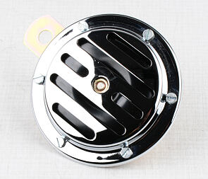 Electric horn 6V d100mm - black (Jawa 634) / 