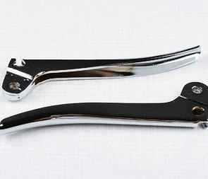 Brake and clutch lever set - chrome (Jawa Perak) / 