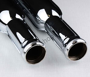 Exhaust silencer set - cigar (CZ 175 scooter 501 scooter) / 