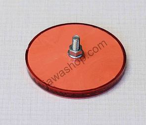 Circle reflector 62mm with bolt - red (Jawa CZ 125 175 250 350) / 