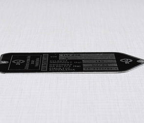 Type plate - etched (Jawa 50 Babetta 210) / 