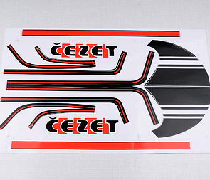 Sticker set Cezet 350 - black / red (CZ 472) / 