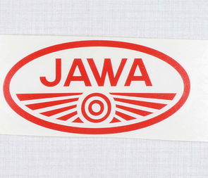 Sticker logo Jawa 100x50mm - red (Jawa) / 