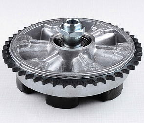 Rear chain wheel - 46t, complete (Jawa 250 350 Panelka) / 